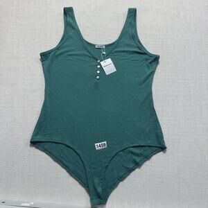 BelleLovin Tank Bodysuit Women Sz XXL Green Brand New